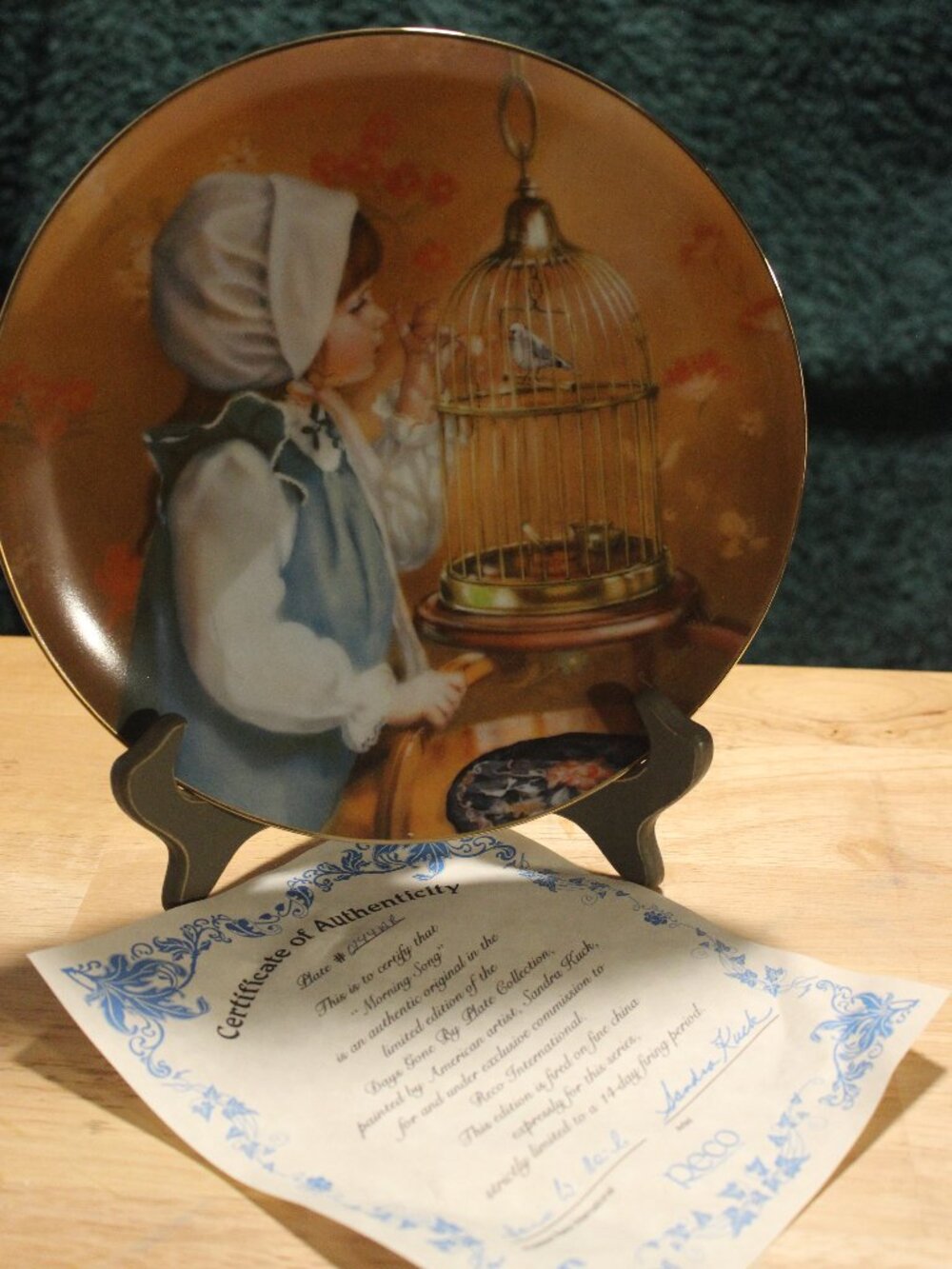 Collectors plate " Morning song"